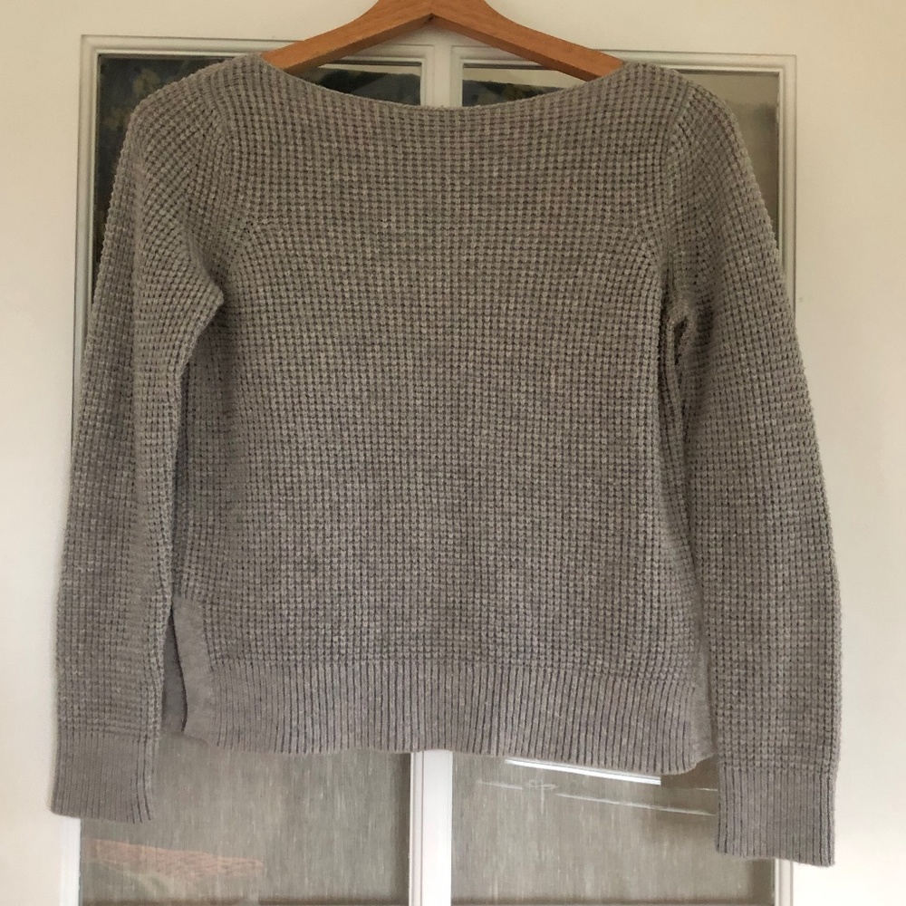 Gap boat neck waffle sweater